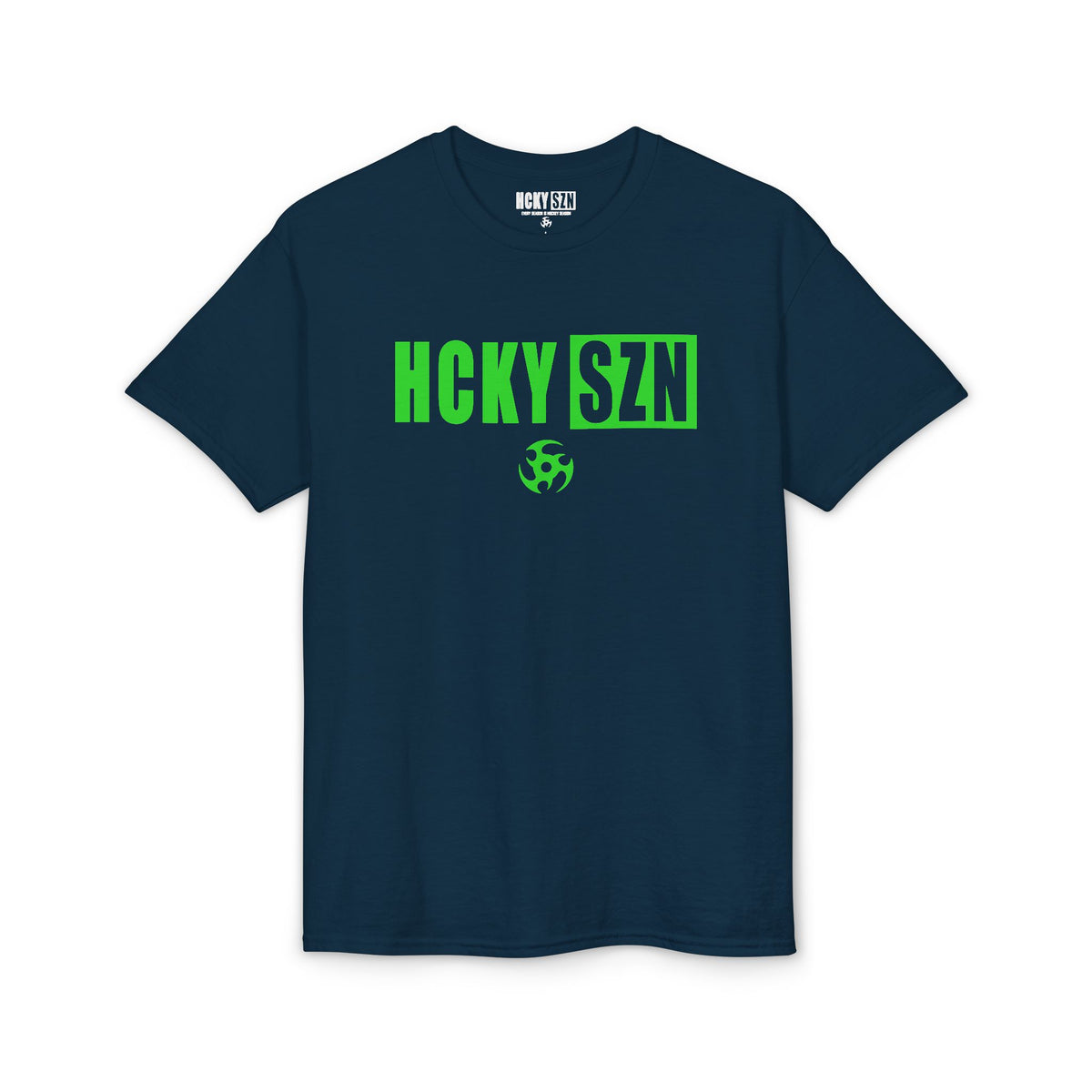 HCKY SZN Simple Star DryBlend Tee Shirt (Lime Logo) - Various Colors