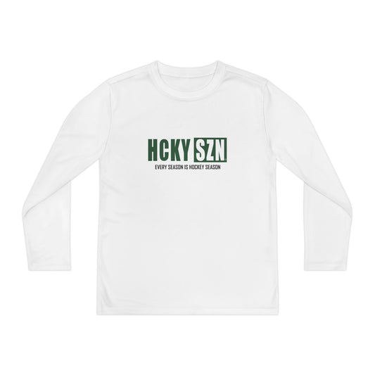 Every Season is HCKY SZN Youth Competitor Long Sleeve Tee (Forest Logo) - Various Colors