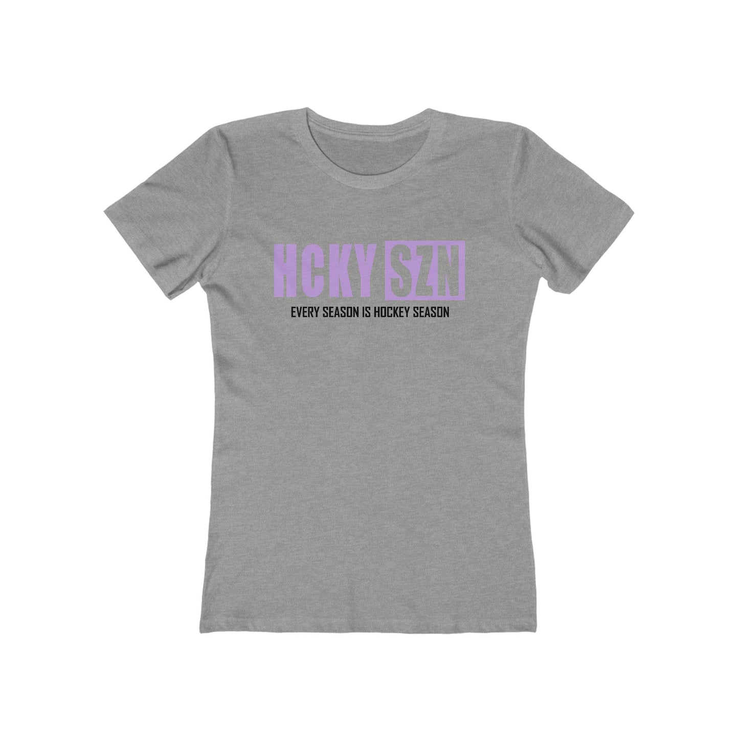 Every Season Is Hockey Season Women's Boyfriend Tee (Lavender Logo) - Various Colors