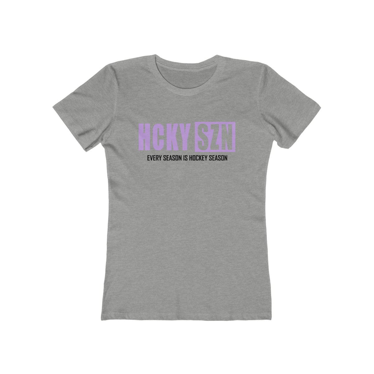 Every Season Is Hockey Season Women's Boyfriend Tee (Lavender Logo) - Various Colors