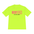 HCKYSZN (Deke Dangle) Adult Performance Tee - Neon Yellow/Peach/Black