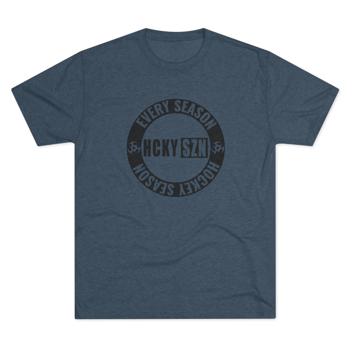 HCKY SZN Circle Logo TriBlend Tee Shirt (Black) - Various Colors