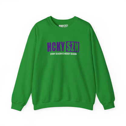 HCKY SZN Crewneck Sweatshirt (Purple Logo) - Various Colors