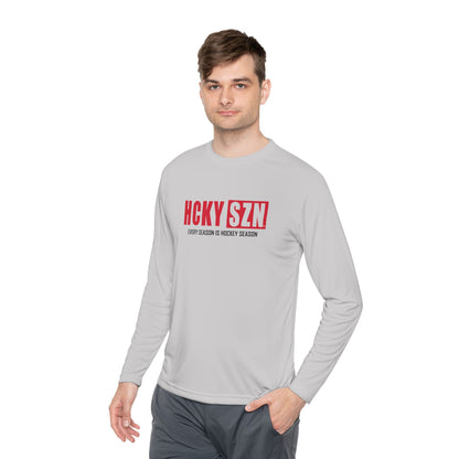 Every Season is HCKYSZN Performance Long Sleeve Tee - Red Logo