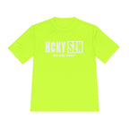 HCKYSZN (Deke Dangle) Adult Performance Tee - Neon Yellow/White/White