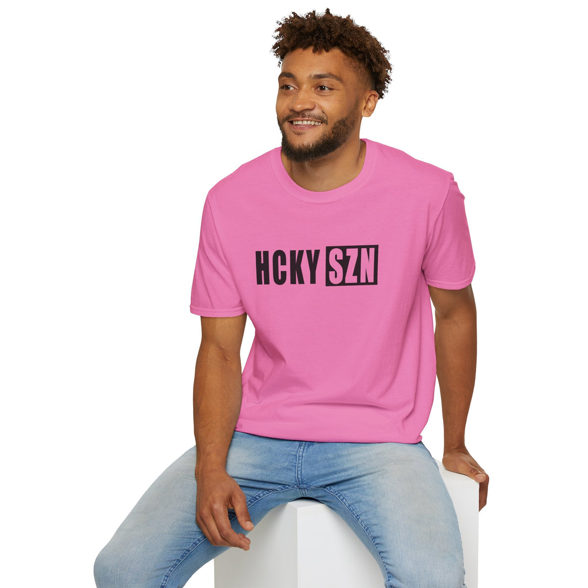 HCKY SZN Softstyle Tee Shirt (Azalea)