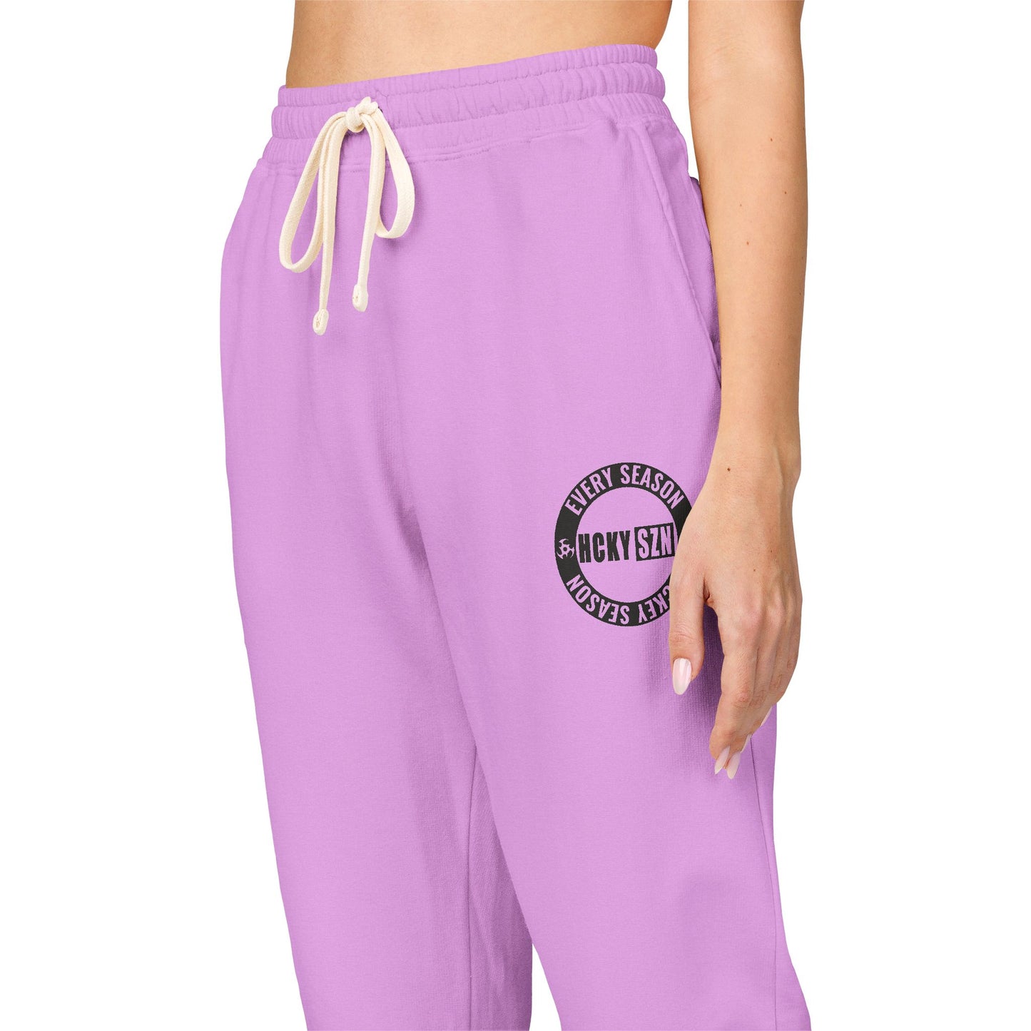 Every Season Emblem Fleece Sweatoants (Neon Violet)