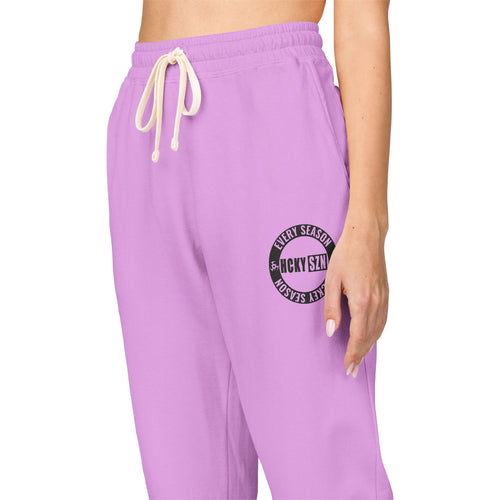 Every Season Emblem Fleece Sweatoants (Neon Violet)