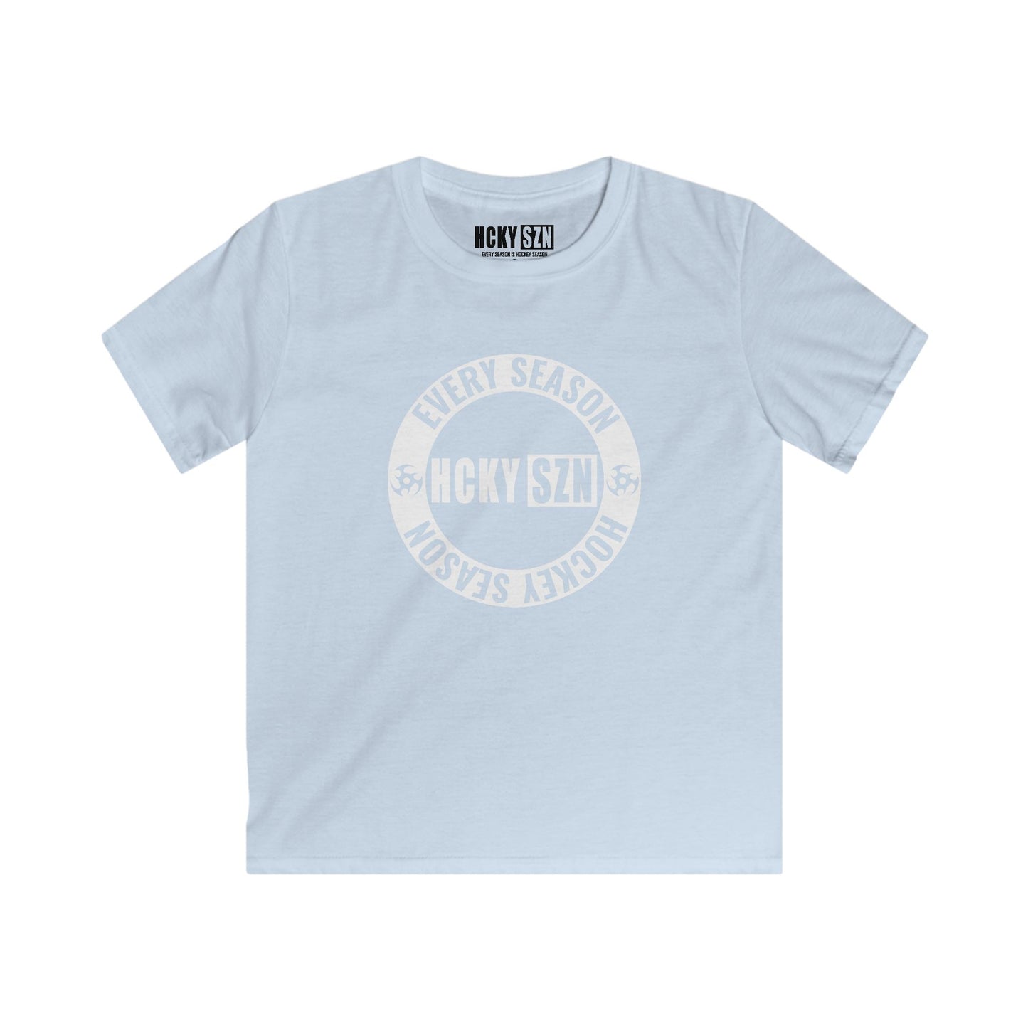 Youth Circle SZN Softstyle Tee (White Logo) - Various Colors