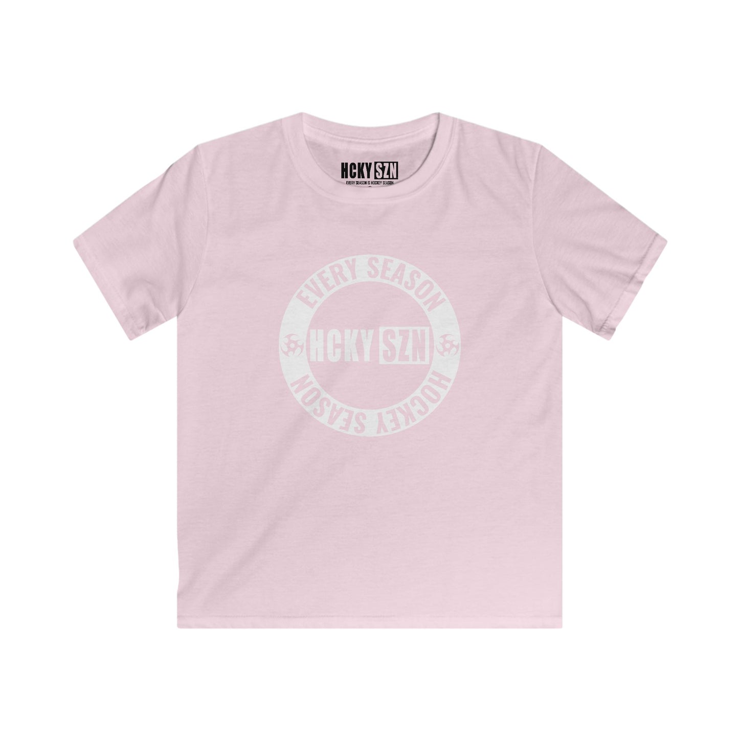Youth Circle SZN Softstyle Tee (White Logo) - Various Colors