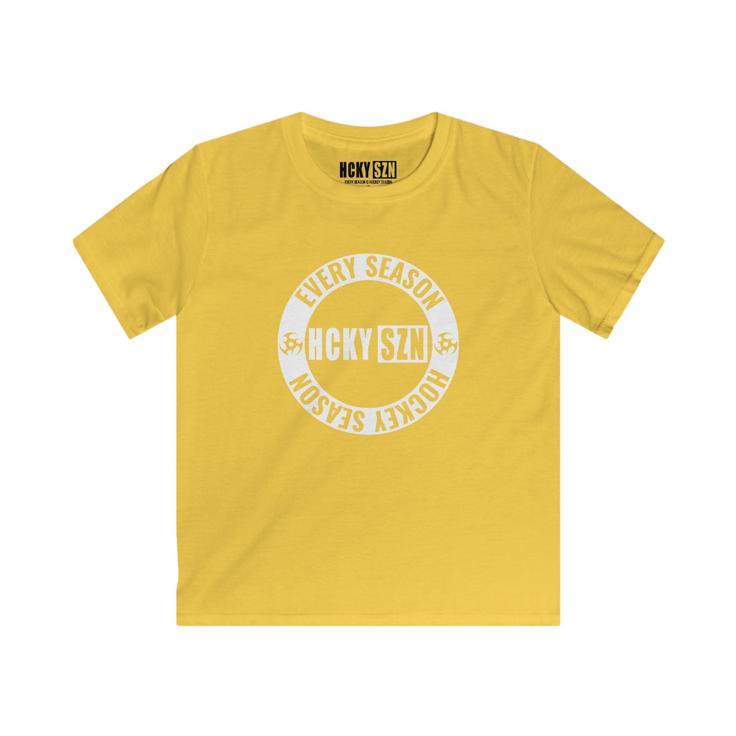 Youth Circle SZN Softstyle Tee (White Logo) - Various Colors