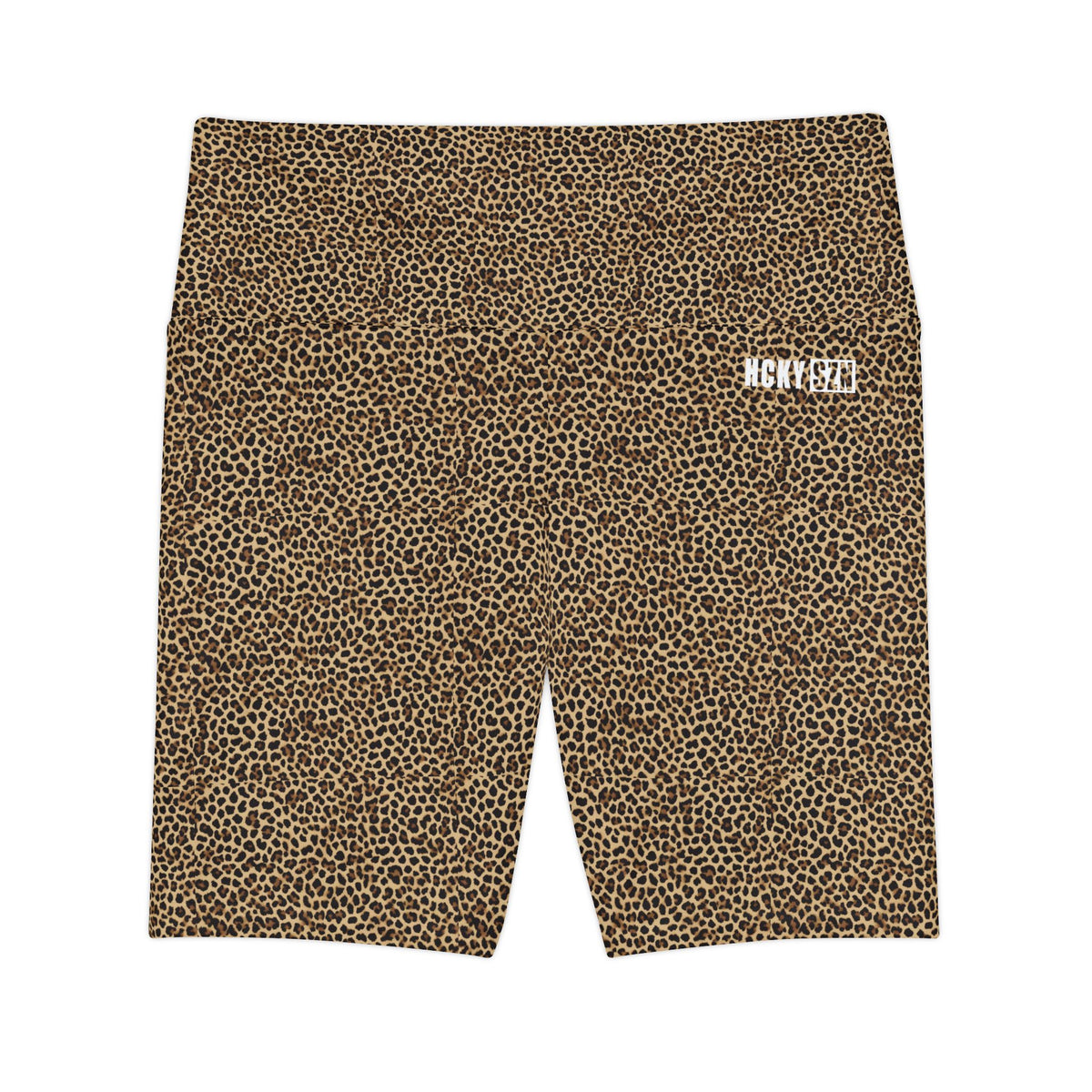HKY SZN High Waisted Workout Shorts (Leopard Print)