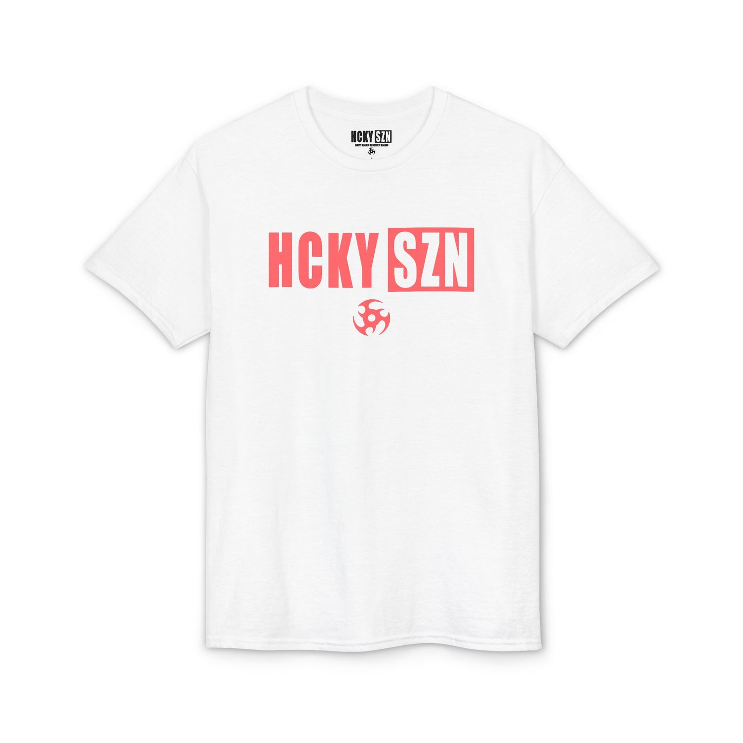 HCKY SZN Simple Star DryBlend Tee Shirt (Peach Logo) - Various Colors