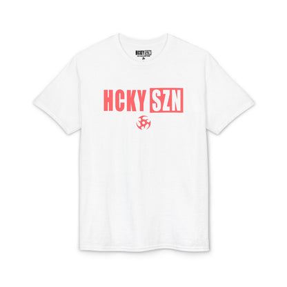 HCKY SZN Simple Star DryBlend Tee Shirt (Peach Logo) - Various Colors
