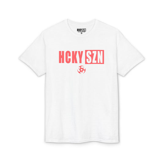 HCKY SZN Simple Star DryBlend Tee Shirt (Peach Logo) - Various Colors