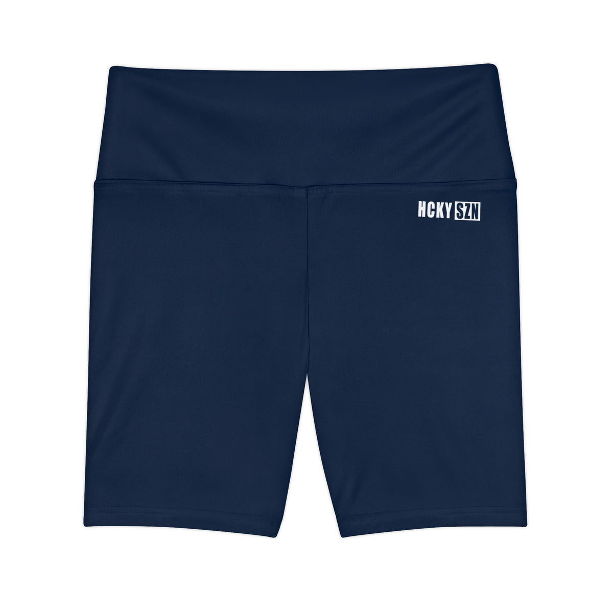 HKY SZN High Waisted Workout Shorts (Midnight Navy)