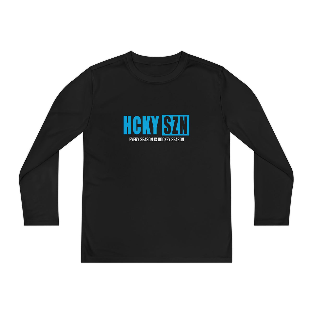 Every Season is HCKY SZN Youth Competitor Long Sleeve Tee (Sky Blue Logo) - Various Colors