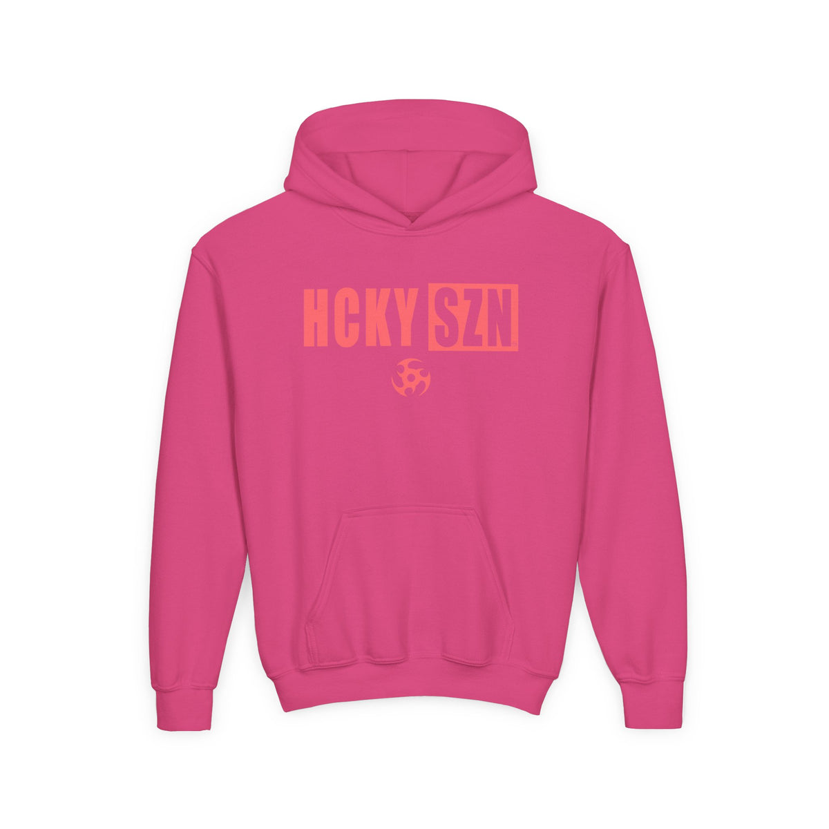 Youth HCKY SZN (Peach Logo) Hooded Sweatshirt - Various Colors