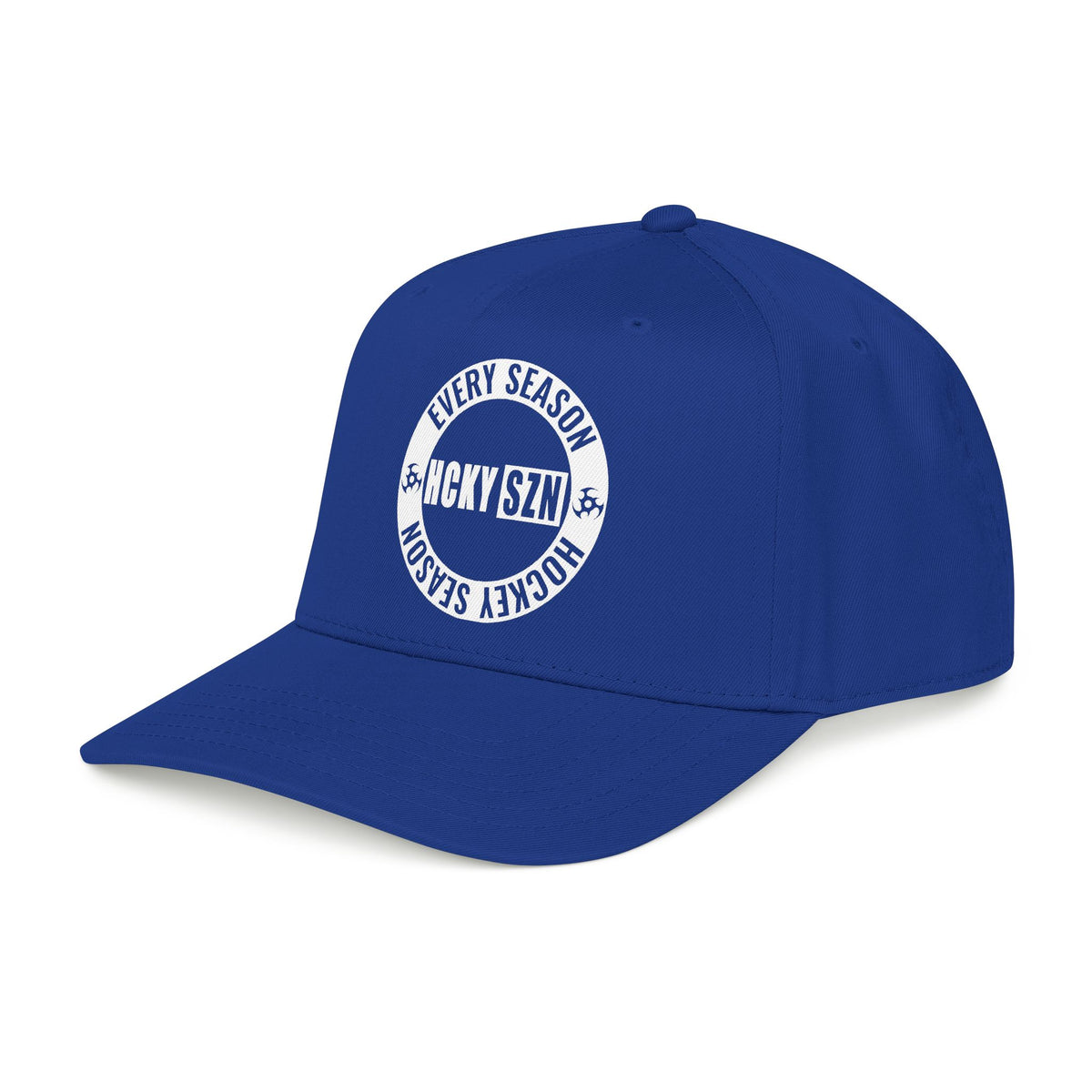 HCKY SZN Circle Logo Mid Profile Baseball Cap (Royal/Royal/White)