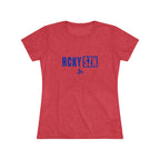 Women’s Hockey Vibe Triblend Tee (Royal Blue Logo)