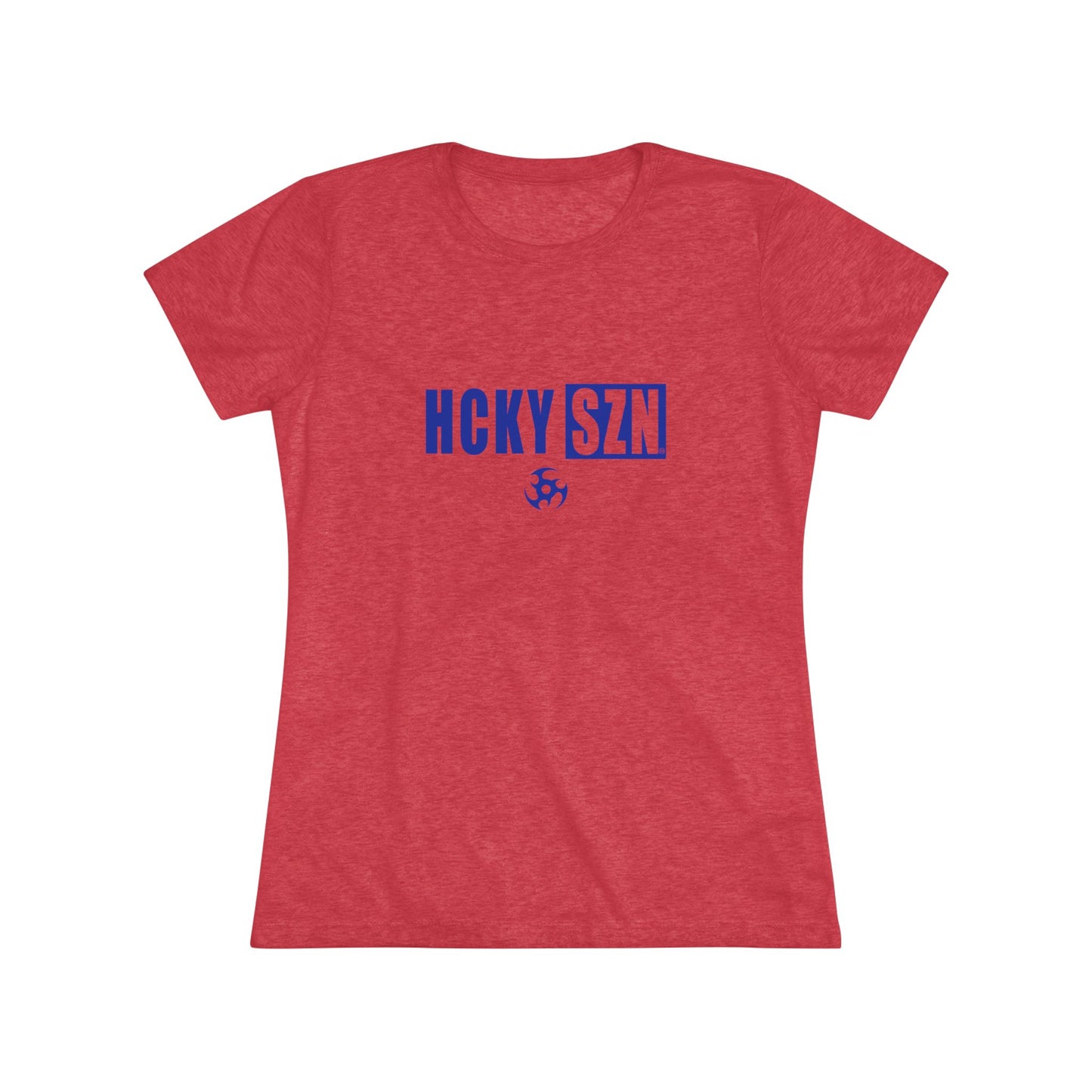 Women’s Hockey Vibe Triblend Tee (Royal Blue Logo)