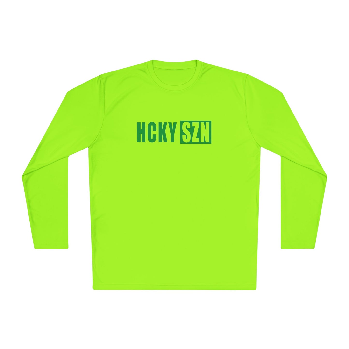 HCKY SZN Performance Long Sleeve Tee (Green Logo) - Various Colors