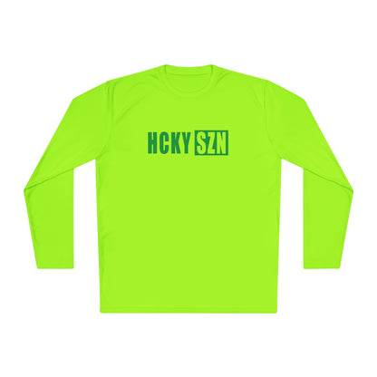 HCKY SZN Performance Long Sleeve Tee (Green Logo) - Various Colors