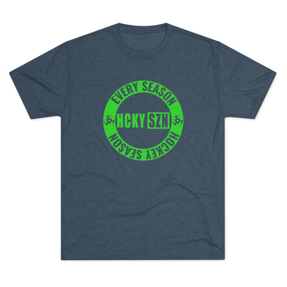 HCKY SZN Circle Logo TriBlend Tee Shirt (Lime) - Various Colors