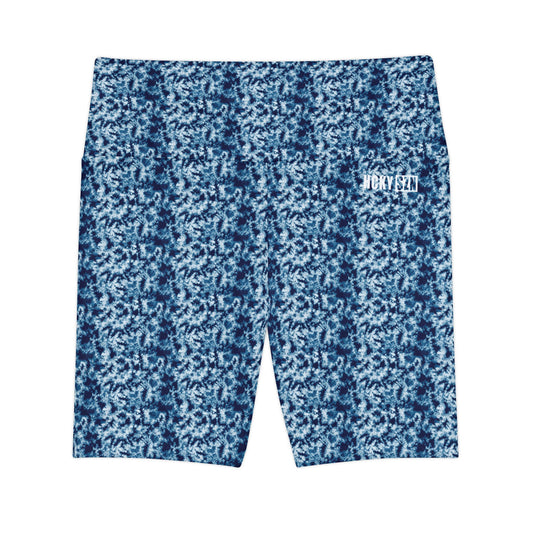 HKY SZN High Waisted Workout Shorts (Azure Tide)