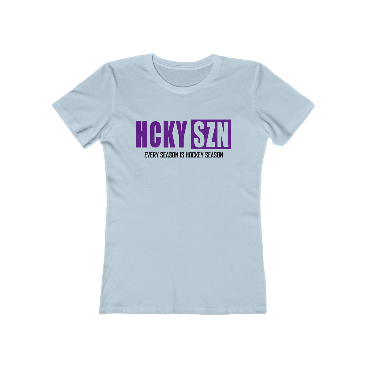 Every Season Is Hockey Season Women's Boyfriend Tee (Purple Logo) - Various Colors