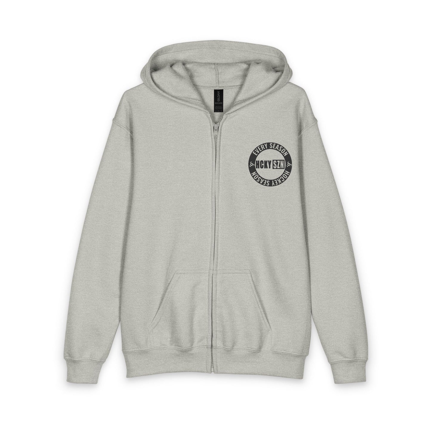 Youth Circle Logo Full Zip Hoodie (Sport Grey)