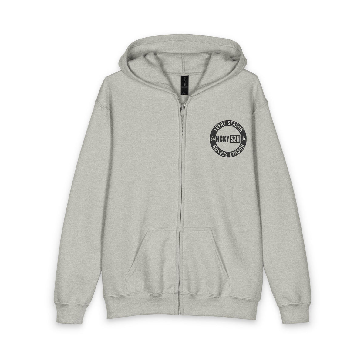 Youth Circle Logo Full Zip Hoodie (Sport Grey)