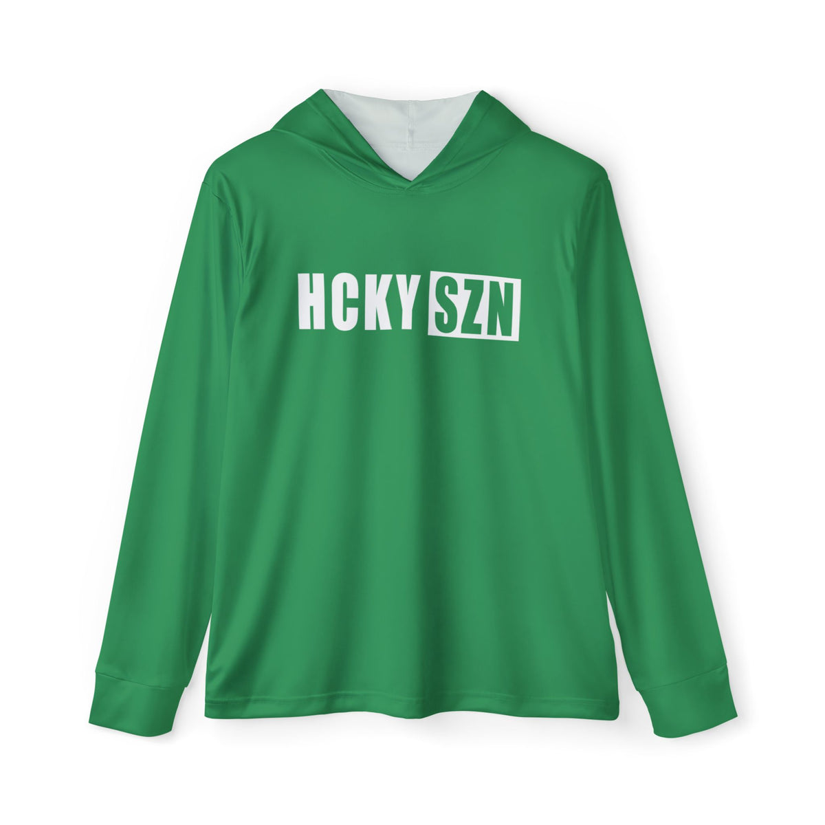 HCKY SZN Big Logo Performance Warmup Hoodie (Green/White)