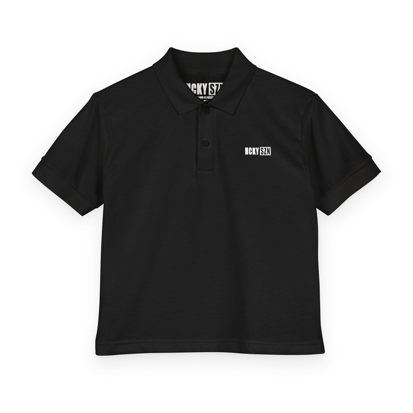 Youth HCKY SZN DryBlend Polo Shirt (Black)