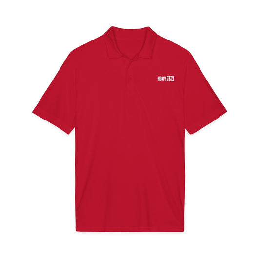 HCKY SZN Embroidered Performance Hockey Polo (True Red)