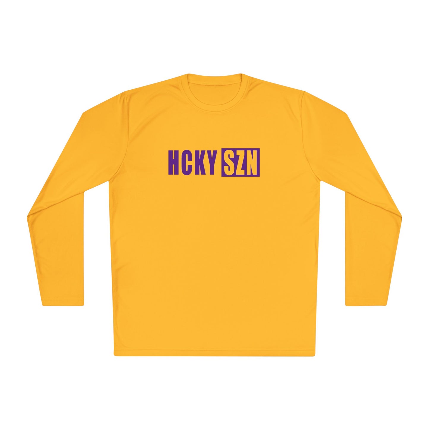 HCKY SZN Performance Long Sleeve Tee (Purple Logo) - Various Colors
