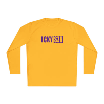 HCKY SZN Performance Long Sleeve Tee (Purple Logo) - Various Colors