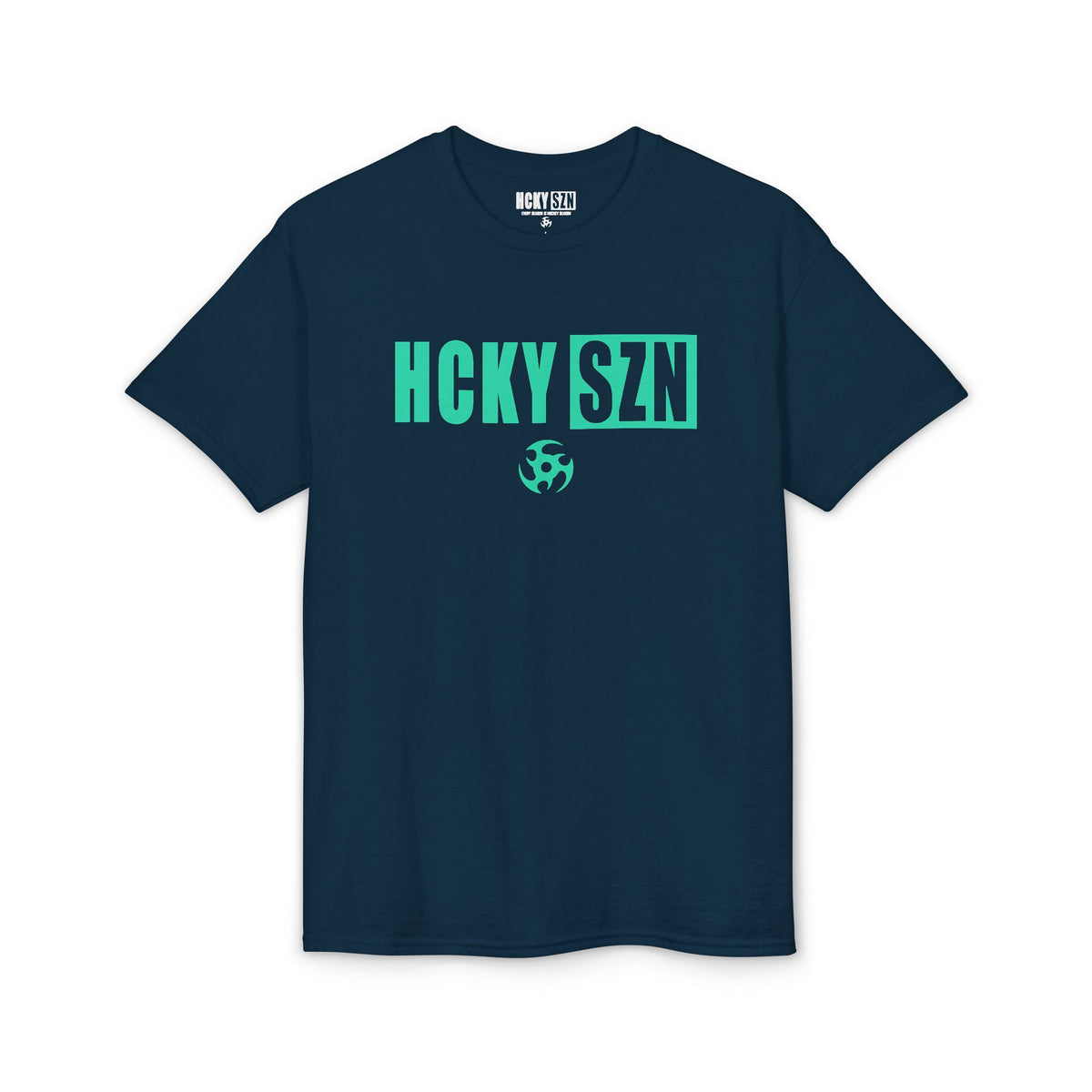 HCKY SZN Simple Star DryBlend Tee Shirt (Seafoam Logo) - Various Colors