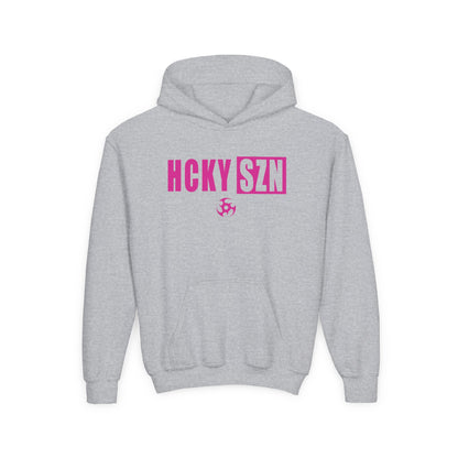 Youth HCKY SZN (Hot Pink Logo) Hooded Sweatshirt - Various Colors
