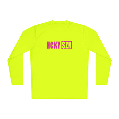 HCKY SZN Performance Long Sleeve Tee (Hot Pink Logo) - Various Colors
