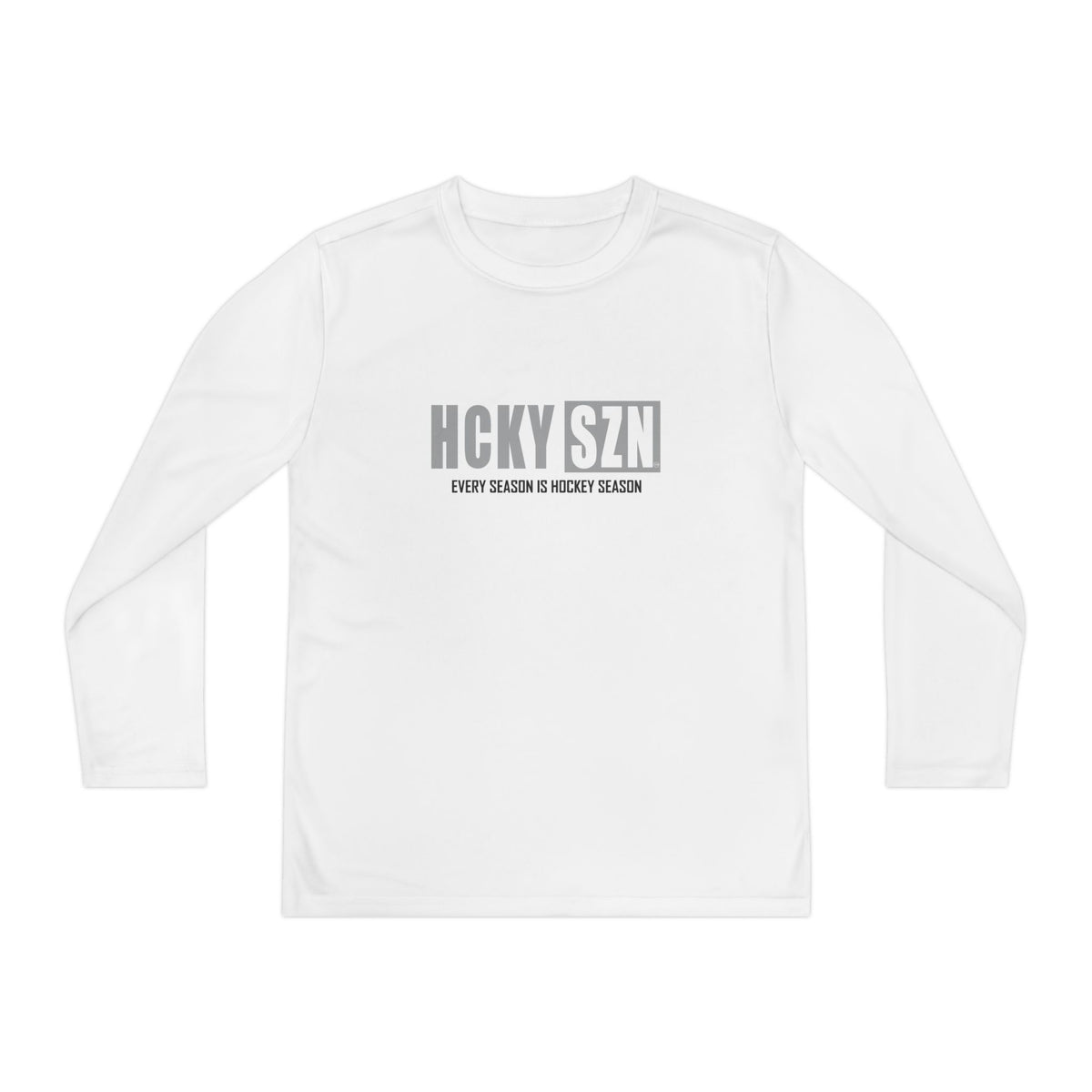 Every Season is HCKY SZN Youth Competitor Long Sleeve Tee (Grey Logo) - Various Colors