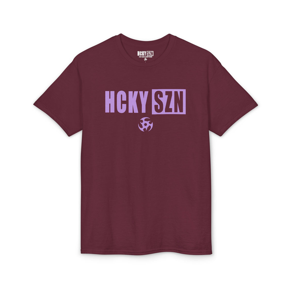 HCKY SZN Simple Star DryBlend Tee Shirt (Lavender Logo) - Various Colors