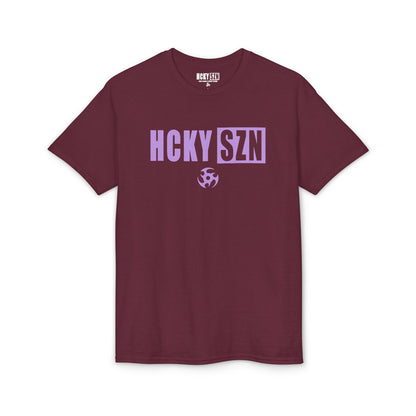 HCKY SZN Simple Star DryBlend Tee Shirt (Lavender Logo) - Various Colors