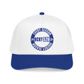 HCKY SZN Circle Logo Mid Profile Baseball Cap (White/Blue/Blue)