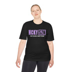 HCKYSZN Every Season Adult Performance Tee - Black/Lavender