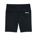 HKY SZN High Waisted Workout Shorts (Pitch Black)