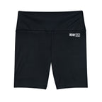 HKY SZN High Waisted Workout Shorts (Pitch Black)