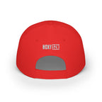HCKY SZN Low Profile Embroidered Baseball Cap - Red (White Logo)