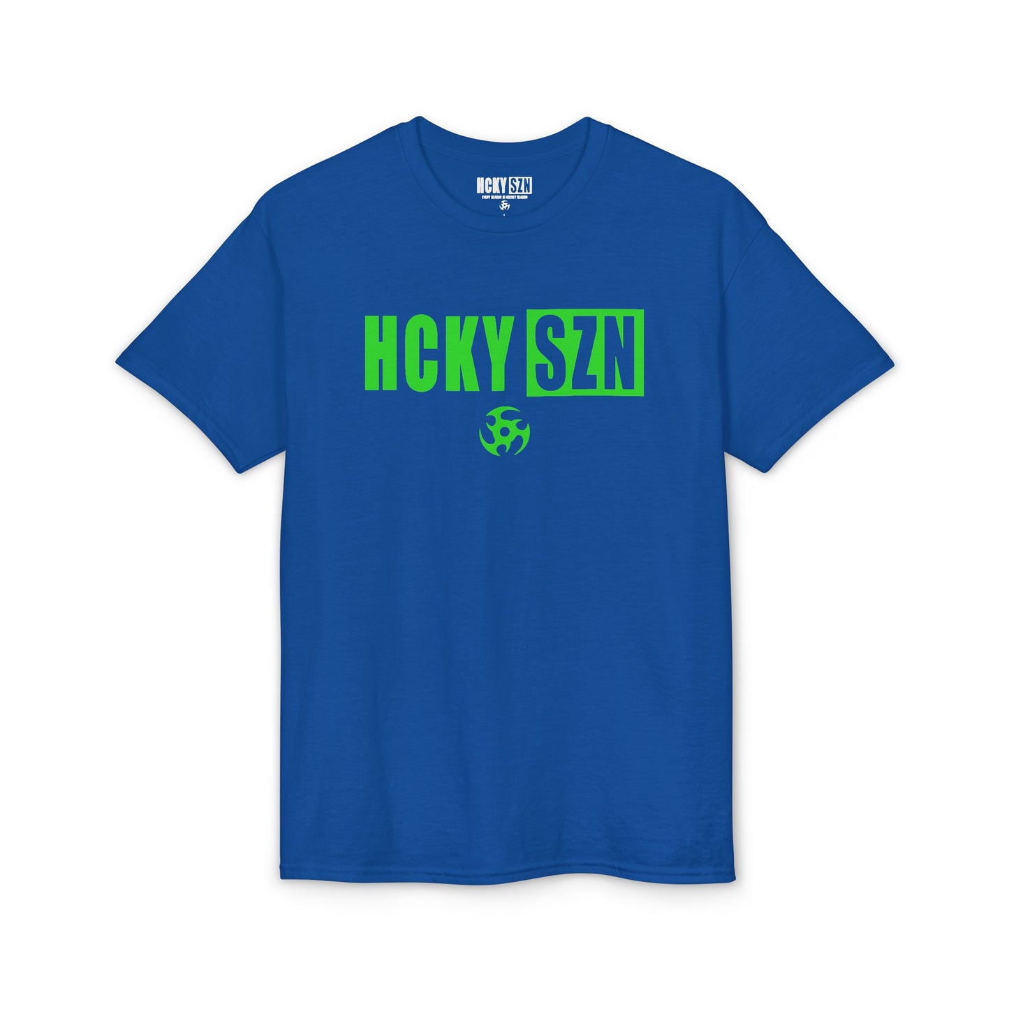 HCKY SZN Simple Star DryBlend Tee Shirt (Lime Logo) - Various Colors
