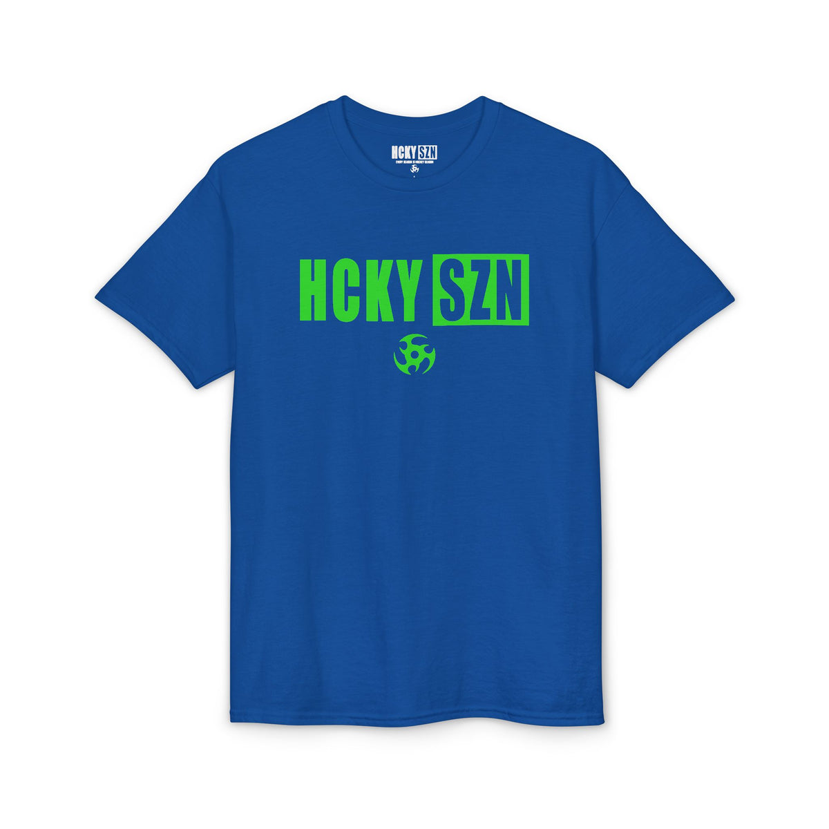 HCKY SZN Simple Star DryBlend Tee Shirt (Lime Logo) - Various Colors